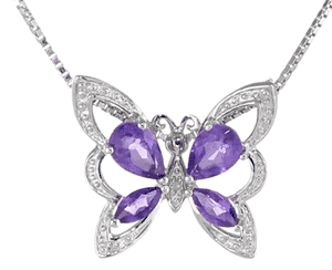 Gif animé bijoux médaille papillon